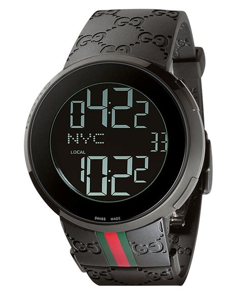 gucci rubber black watch strap|gucci interchangeable watch straps.